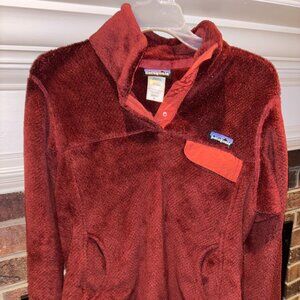 Patagonia women’s  snap pullover fleece Medium Red